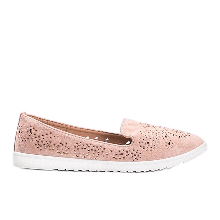 Mocasines rosa calados con circonita Brianna rosado