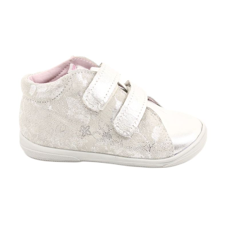 Mazurek Botines deportivos velcro piel 1264 flor plata