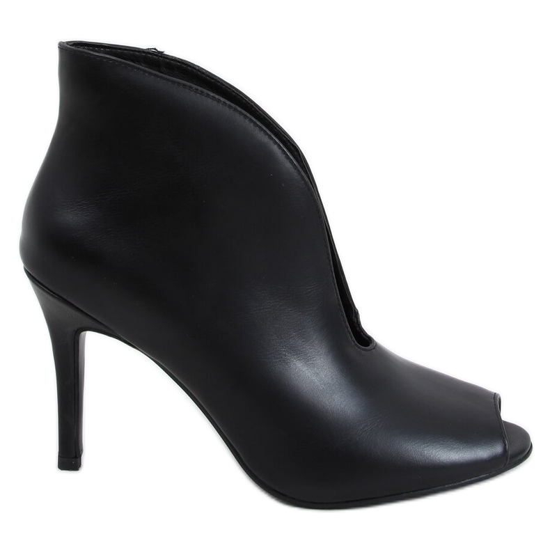 Botas negras con punta abierta 9501 Black negro Botas negras con punta abierta 9501 Black negro