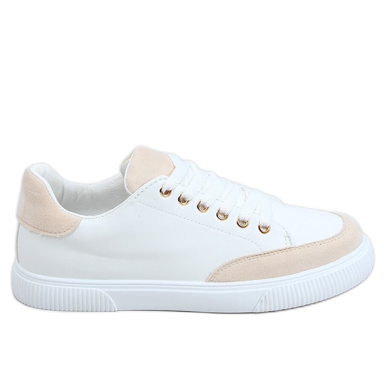 Zapatillas de mujer blancas 6110 Beige blanco