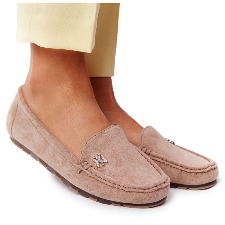 PS1 Mocasines Mujer Ante Beige Madelyn