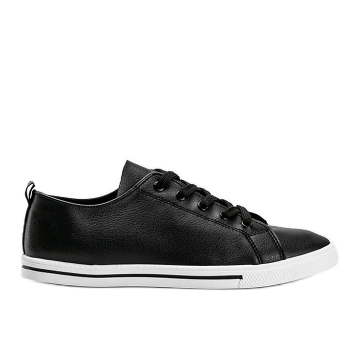 Zapatillas negras de cuero ecológico de Joelle negro