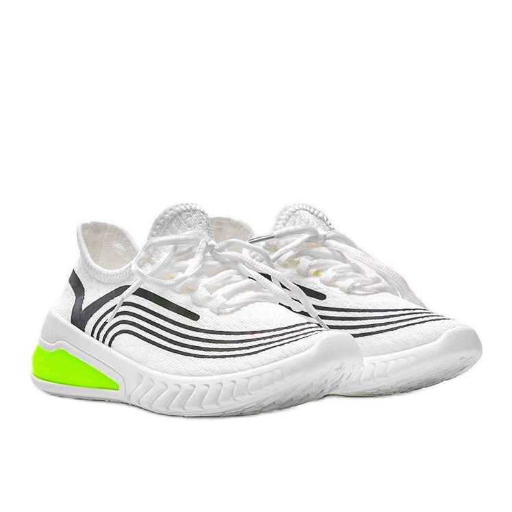 Zapatillas blancas sin cordones con estampado holográfico de Delaney blanco Zapatillas blancas sin cordones con estampado holográfico de Delaney blanco