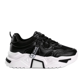 Zapatillas negras con suela Cristina gruesa negro