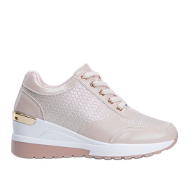 Zapatillas rosa brillantes en la cuña Mara