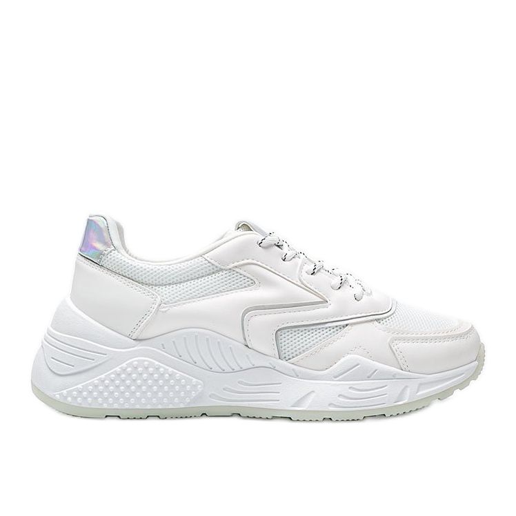 Zapatillas gruesas blancas con detalles metalizados de Kenna blanco