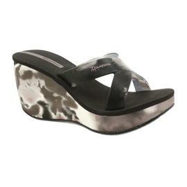 Zapatillas de cuña Ipanema 83071 Lipsick Straps VII para mujer negro gris