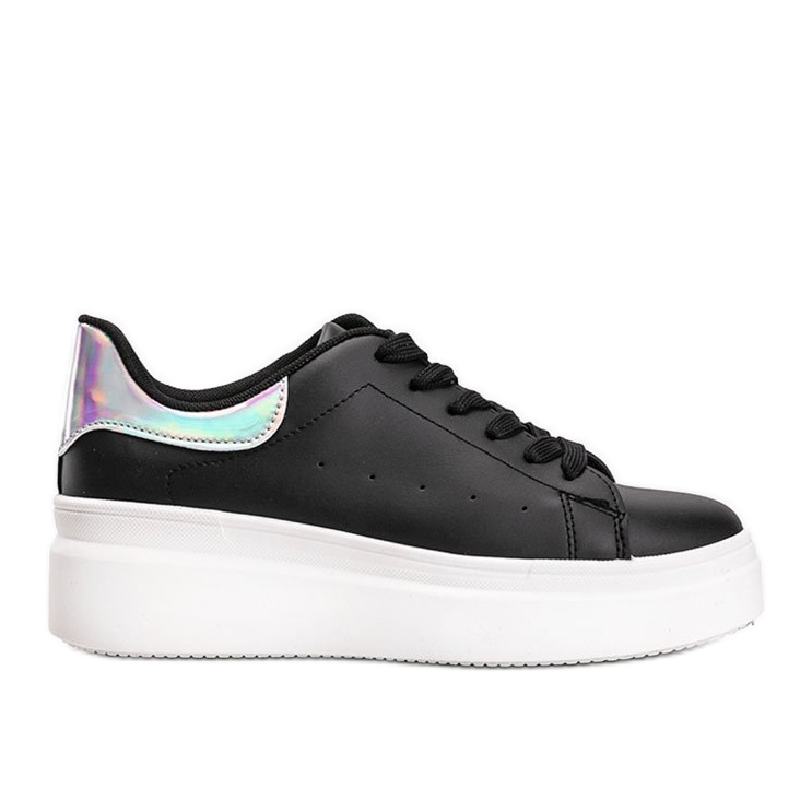 Zapatillas negras con inserto holográfico Lillian negro