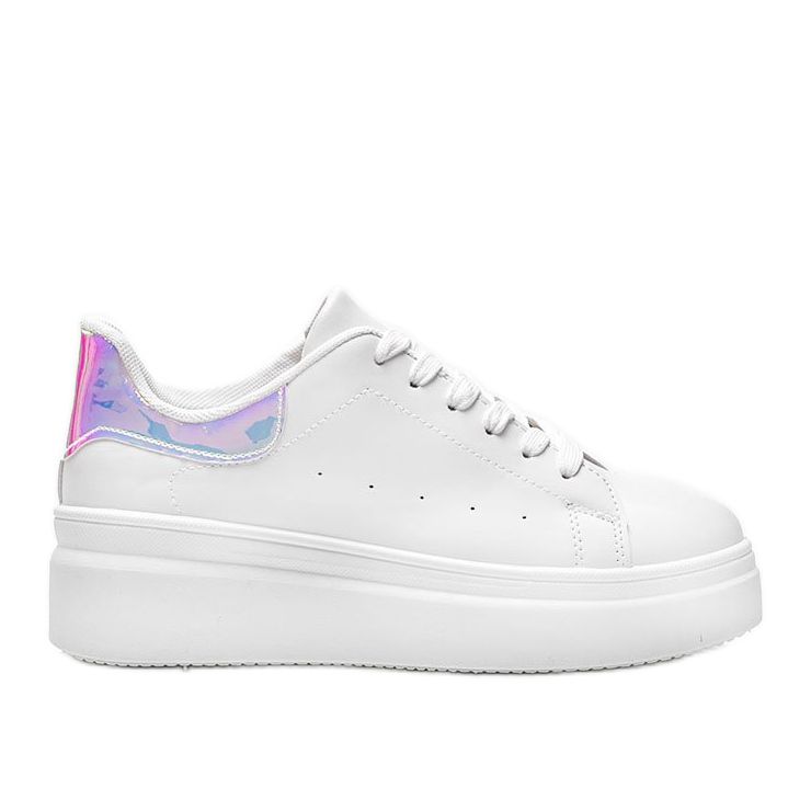 Zapatillas blancas con inserto Lillian holográfico blanco