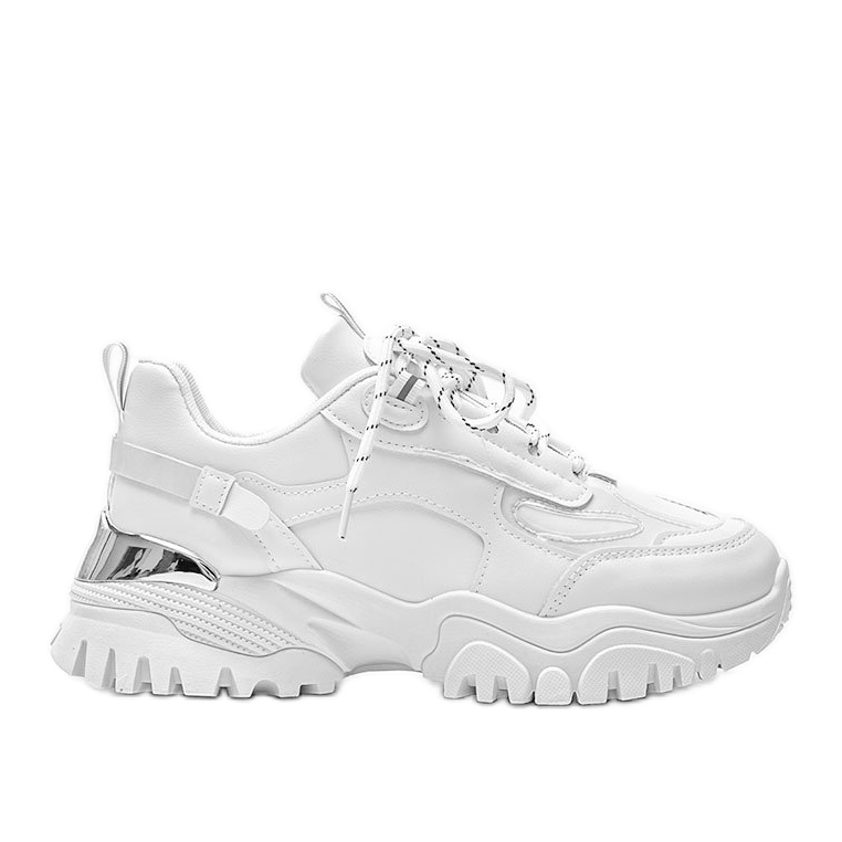Zapatillas blancas con inserciones Ansley metalizadas blanco