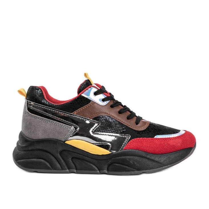 Deportivas negras con estampado de piel de serpiente Lindsay negro