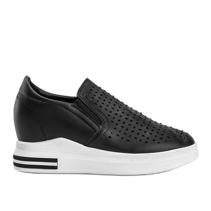 Zapatillas de cuña caladas negras Kyra negro