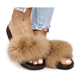 SEA Pantuflas de Mujer con Piel Camel Belmondo marrón negro
