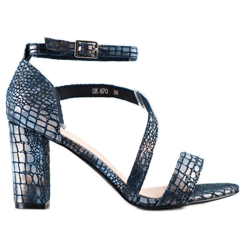 Sandalias Sergio Leone con estampado de serpiente azul Sandalias Sergio Leone con estampado de serpiente azul