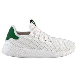 Bona Zapatillas de tejido ligero blanco