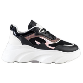 SHELOVET Zapatillas de moda blanco negro