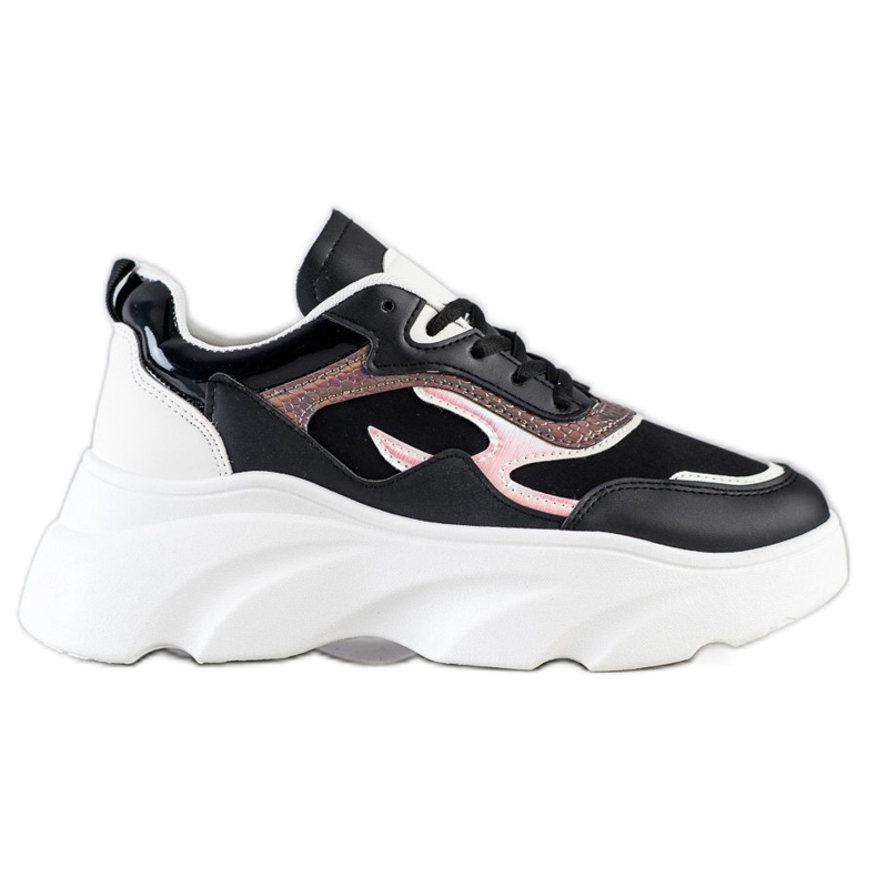 SHELOVET Zapatillas de moda blanco negro