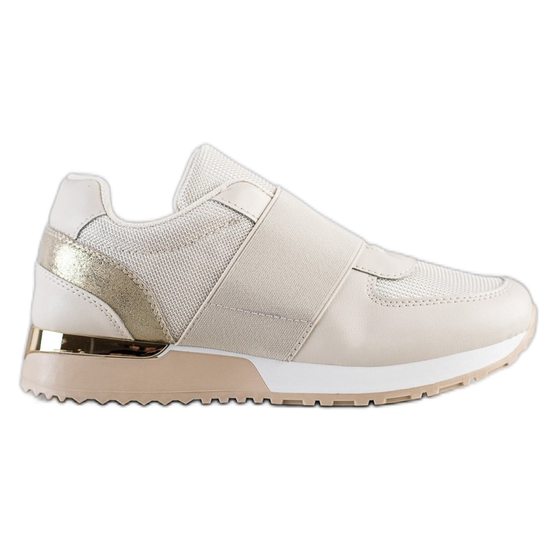 SHELOVET Zapatillas elegantes sin cordones beige