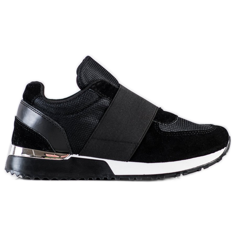 SHELOVET Zapatillas elegantes sin cordones negro