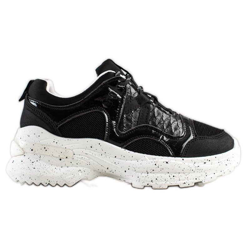 SHELOVET Zapatillas con plataforma decorativa negro