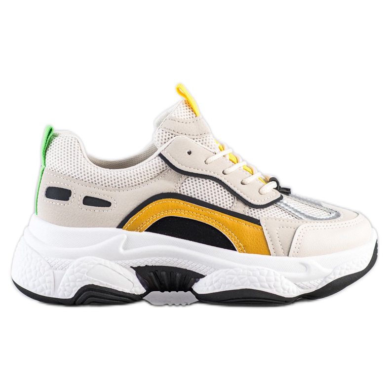 SHELOVET Moda Seakersy beige multicolor