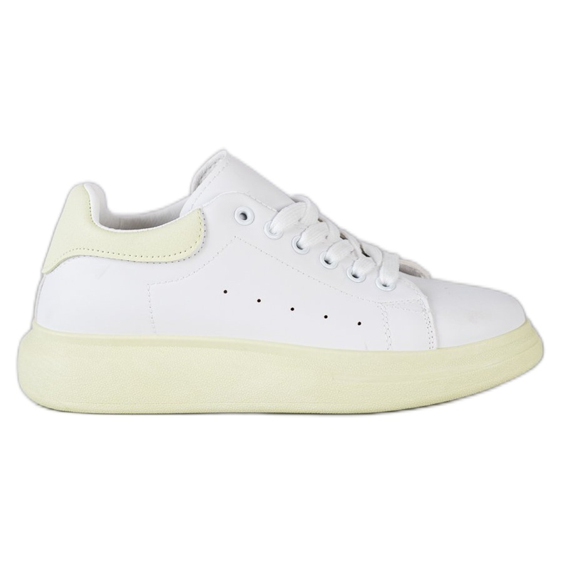 SHELOVET Zapatillas en la plataforma verde blanco