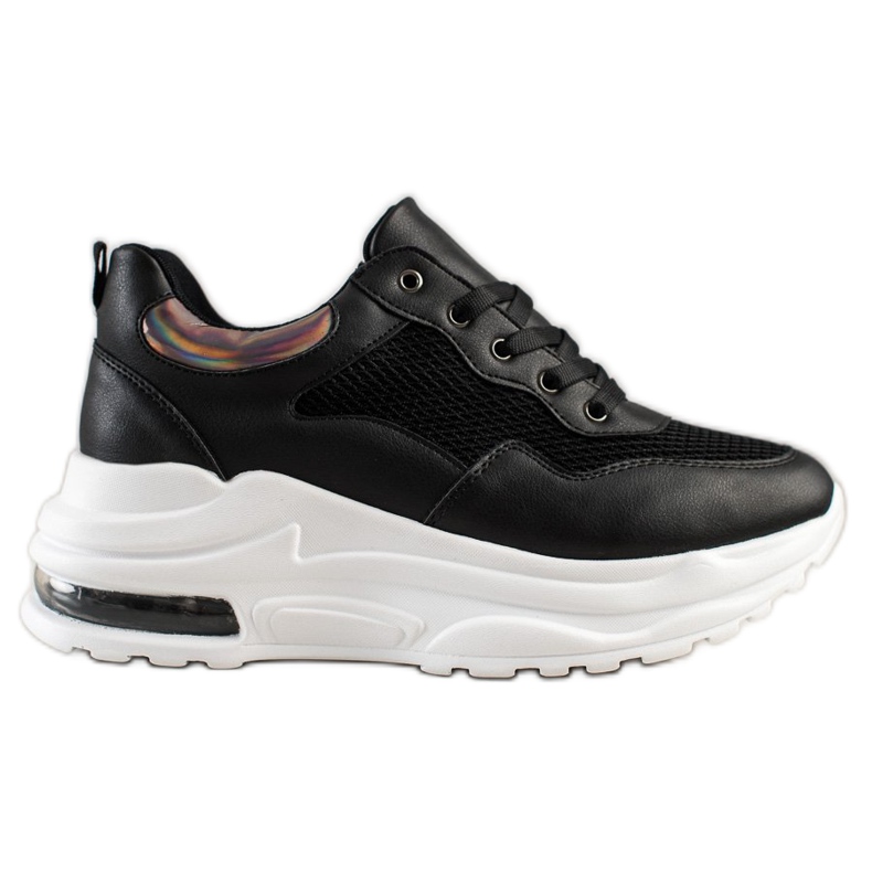 Weide Zapatillas cómodas en la plataforma negro Weide Zapatillas cómodas en la plataforma negro