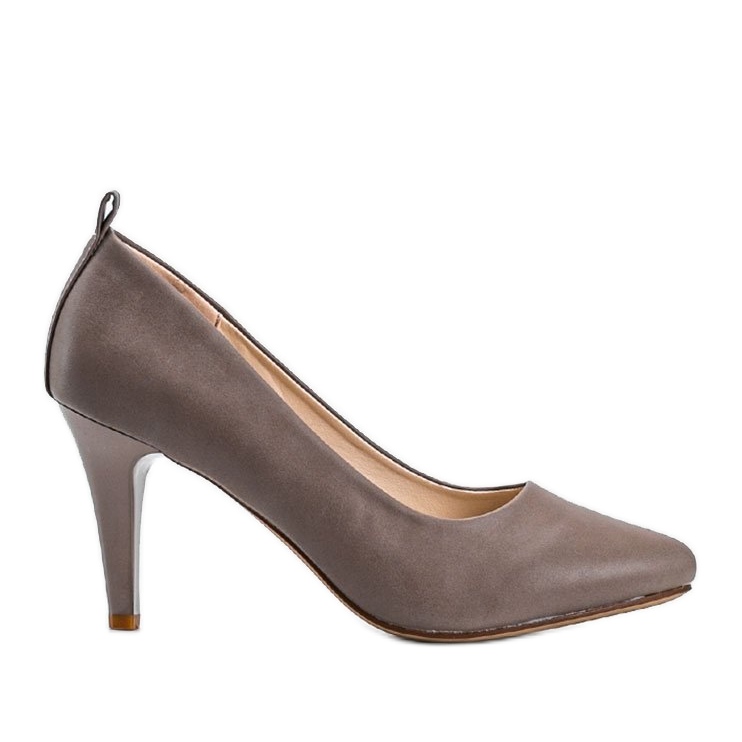 Zapatos de tacón grises con tacón Felicity beige