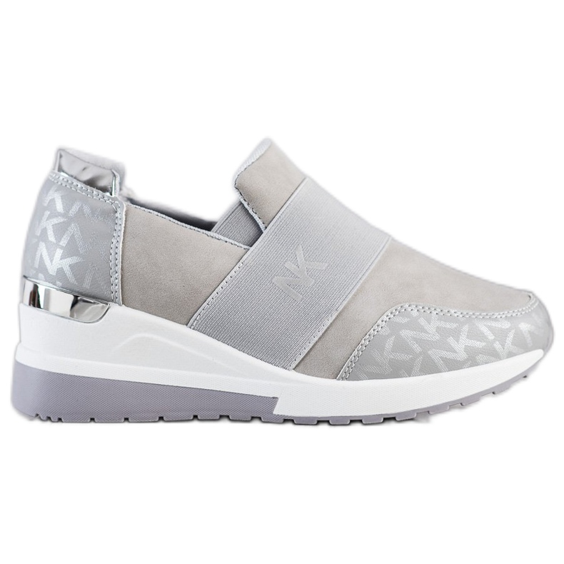 SHELOVET Zapatillas grises sin cordones