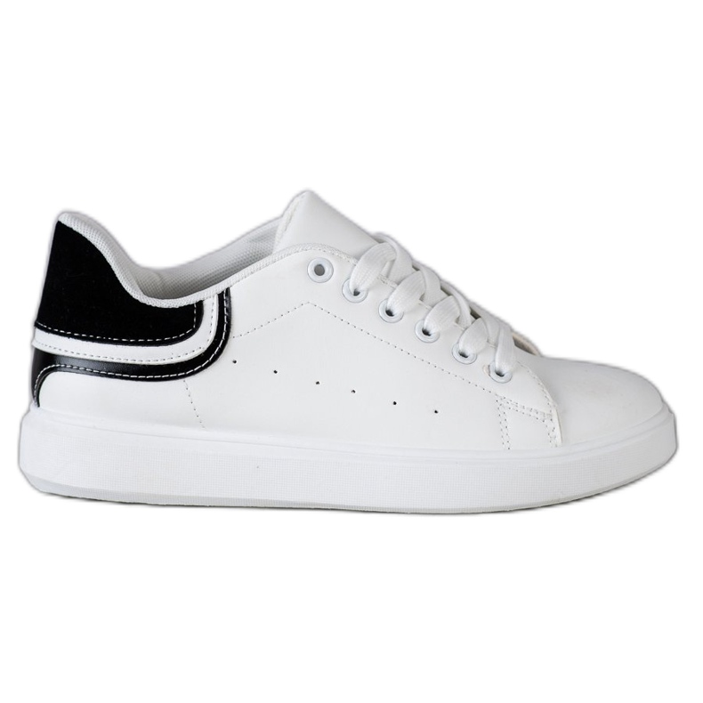 SHELOVET Zapatillas con inserto negro blanco