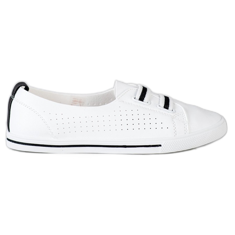 SHELOVET Zapatillas bajas sin cordones blanco