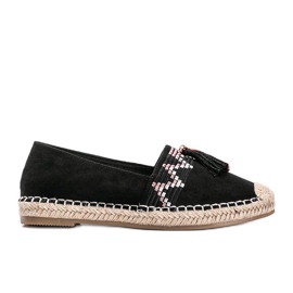 Alpargatas negras con borlas Alyana negro