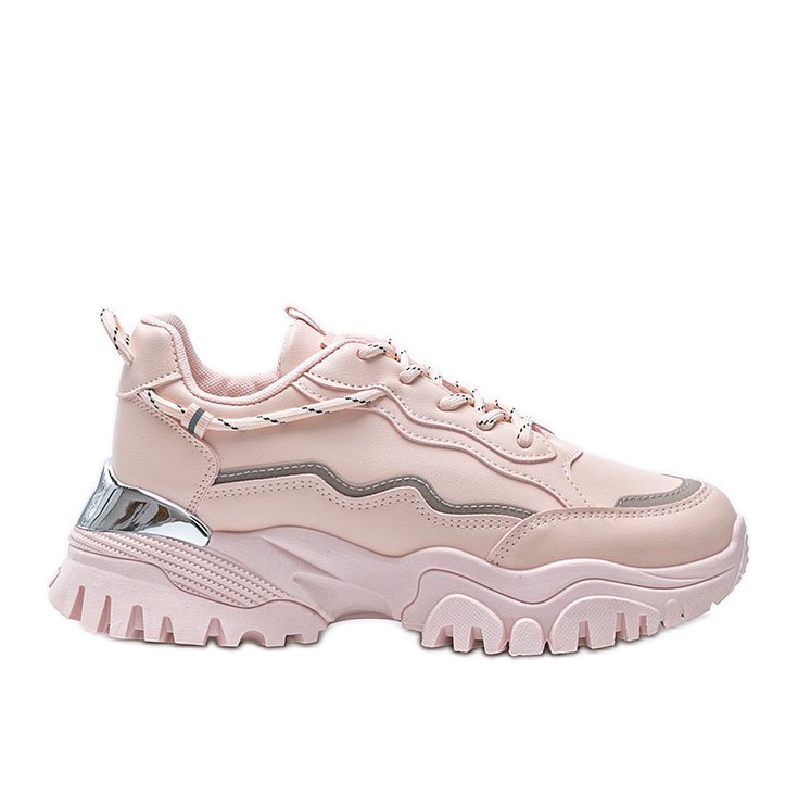 Zapatillas rosas sobre suela gruesa Desiare rosado