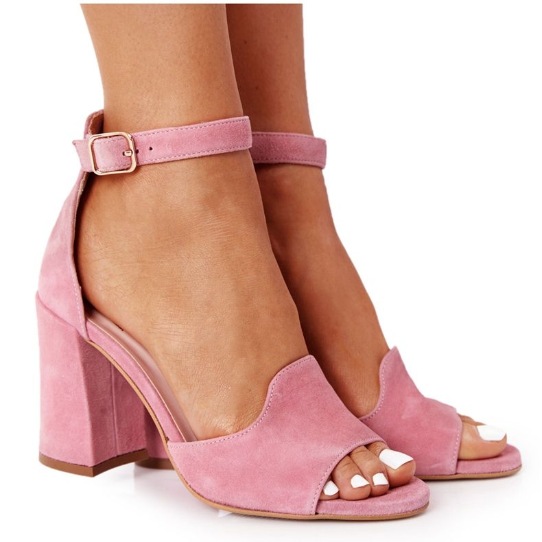 PV3 Sandalias Velour Con Tacón Rosa Visconi 4361537 rosado PV3 Sandalias Velour Con Tacón Rosa Visconi 4361537 rosado