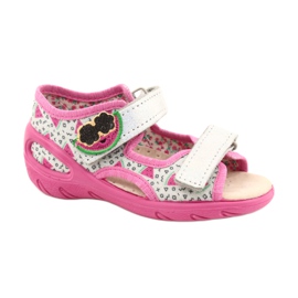 Sandalias befado calzado infantil 065P148 rosado plata gris