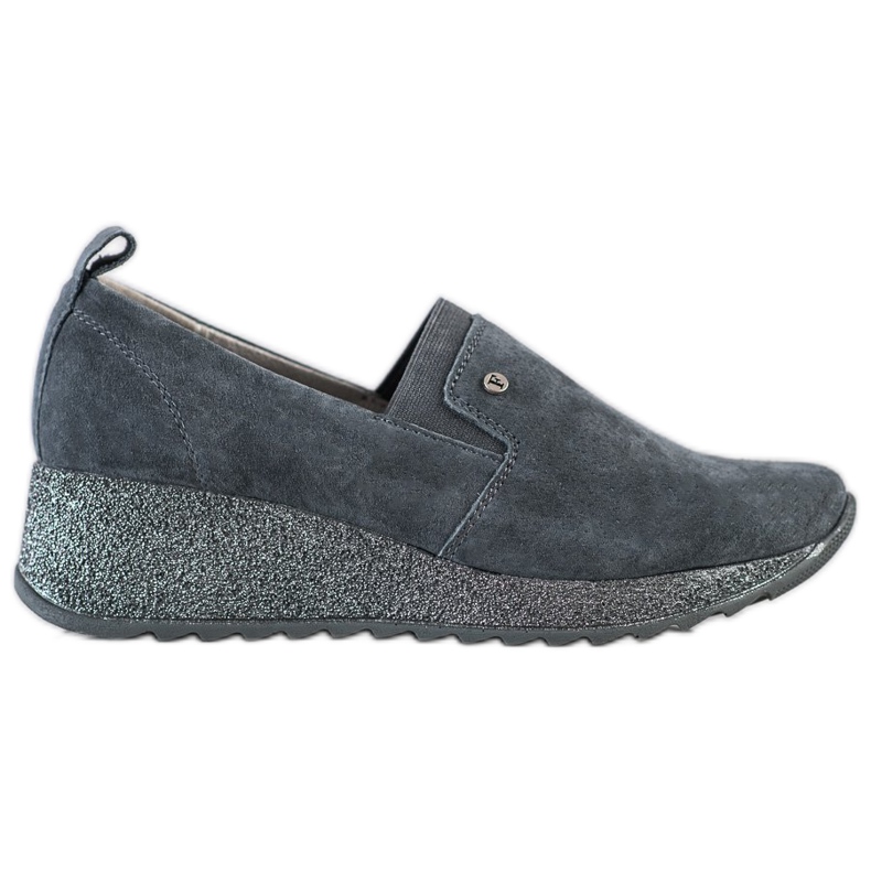 Filippo Zapatos de brocado de piel gris