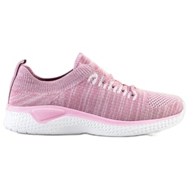 SHELOVET Calzado deportivo con cordones rosa