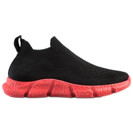 SHELOVET Zapatillas de deporte sin cordones de moda negro SHELOVET Zapatillas de deporte sin cordones de moda negro
