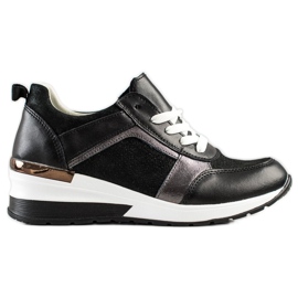 Zapatillas VINCEZA Glitter negro