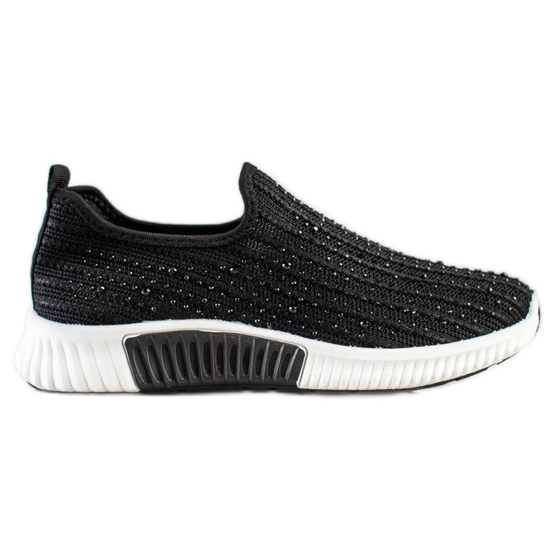 SHELOVET Slipons con cristales negro