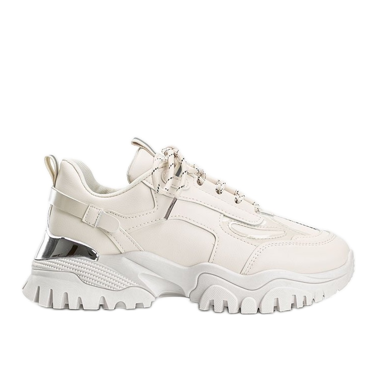 Zapatillas beige con inserciones Ansley metalizadas