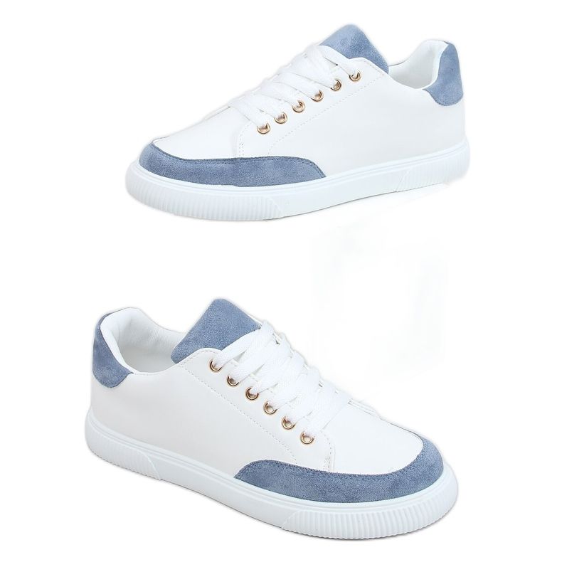 Zapatillas de mujer blancas 6110 Azul blanco Zapatillas de mujer blancas 6110 Azul blanco