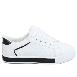 Zapatillas de mujer blancas y negras A88-86 Black blanco negro
