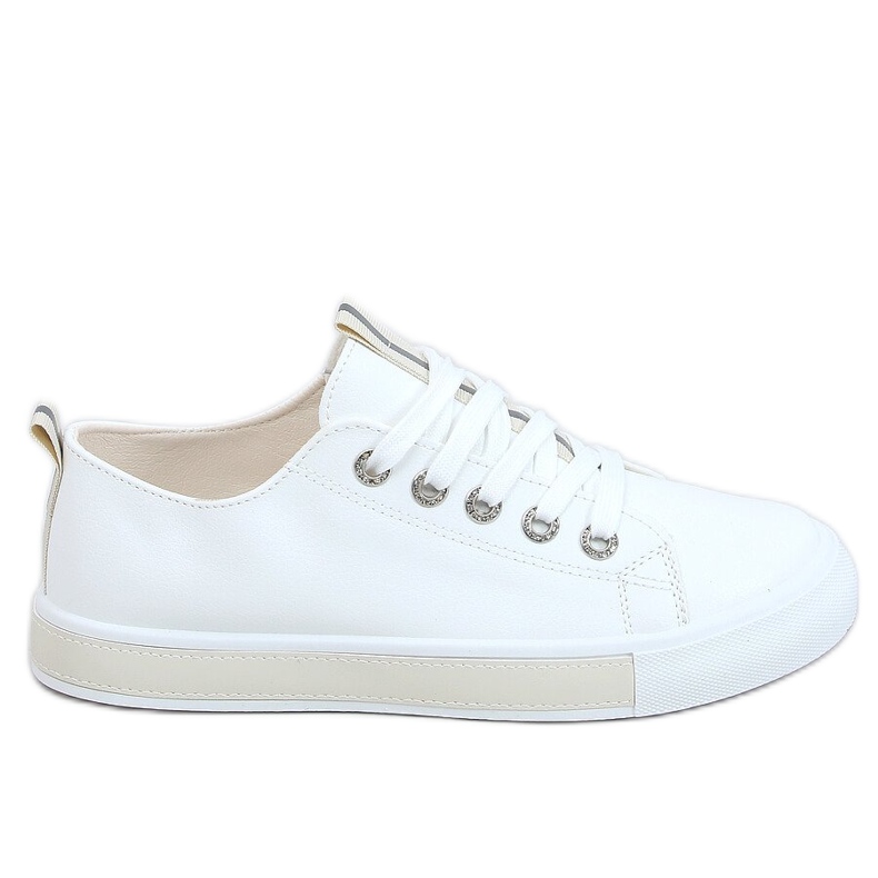 Zapatillas de mujer blancas y beige A88-87 Beige blanco