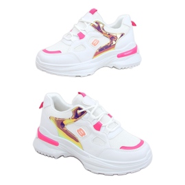 Calzado deportivo de mujer blanco y rosa HX-68 Rojo rosado