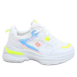 Deportivas mujer blancas y amarillas HX-68 Yellow blanco multicolor amarillo