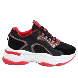 Zapatillas deportivas negras R12YD518-11 BLACK / RED negro rojo Zapatillas deportivas negras R12YD518-11 BLACK / RED negro rojo