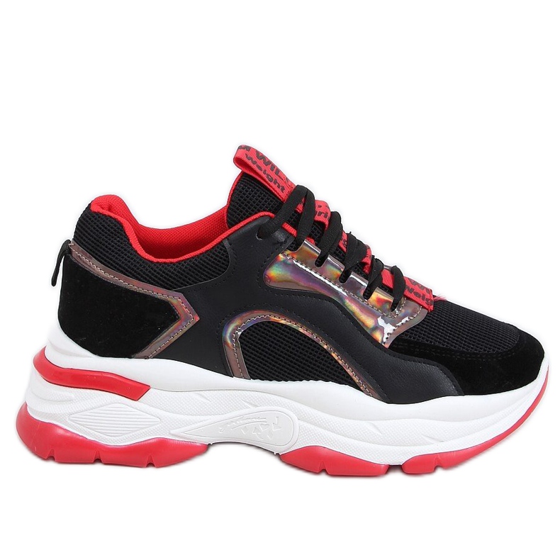 Zapatillas deportivas negras R12YD518-11 BLACK / RED negro rojo