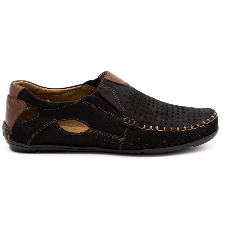 Mario Pala Zapatos de verano mocasín 901 de hombre negro