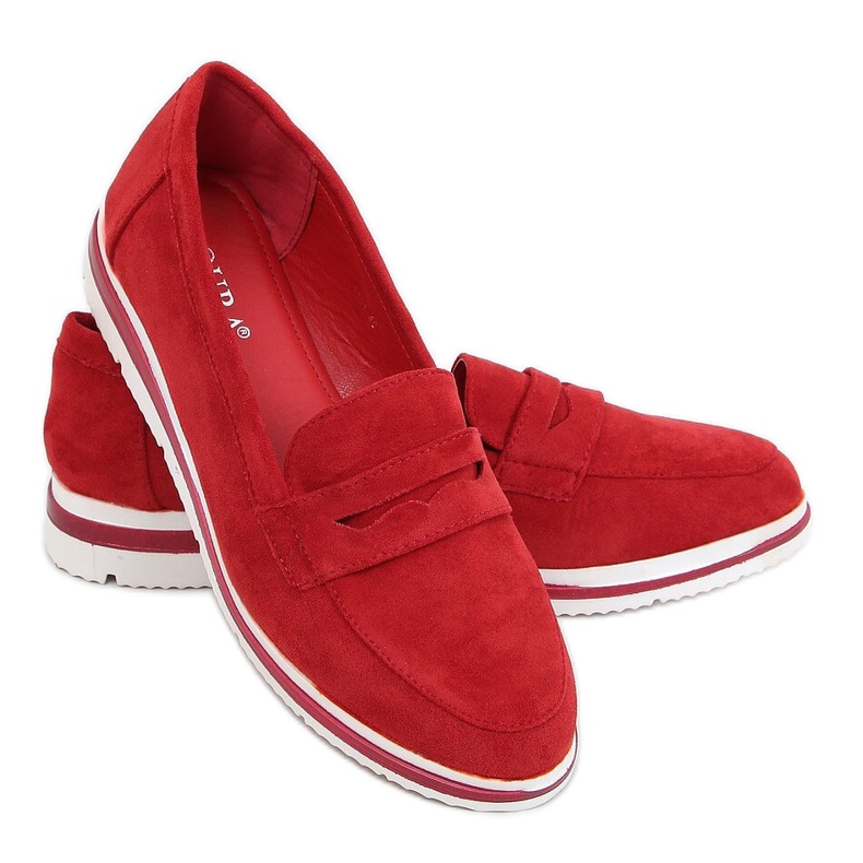 Mocasines suela alta rojo 1151 Rojo